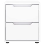 vidaXL Noptiera "VISNES" alb 45x40x50 cm lemn de prelucrare vidaXL Noptiera "VISNES" alb 45x40x50 cm lemn de prelucrare