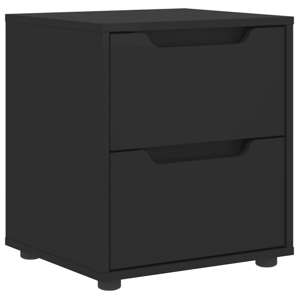 vidaXL Noptiera "VISNES" Negru 45x40x50 cm Lemn prelucrat