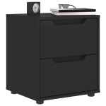 vidaXL Noptiera "VISNES" Negru 45x40x50 cm Lemn prelucrat