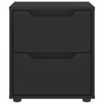 vidaXL Noptiera "VISNES" Negru 45x40x50 cm Lemn prelucrat