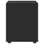 vidaXL Noptiera "VISNES" Negru 45x40x50 cm Lemn prelucrat