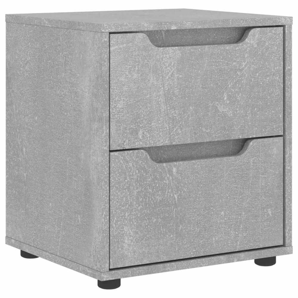 vidaXL Noptiera "VISNES" Beton Gri 45x40x50 cm Lemn prelucrat