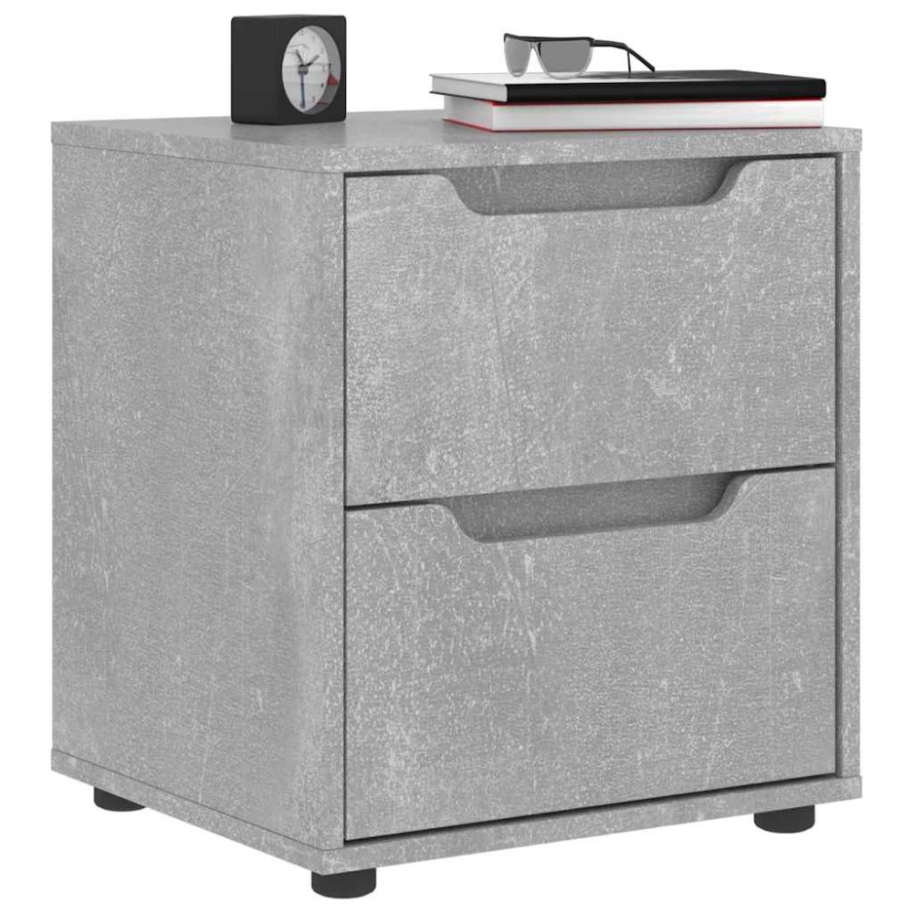 vidaXL Noptiera "VISNES" Beton Gri 45x40x50 cm Lemn prelucrat