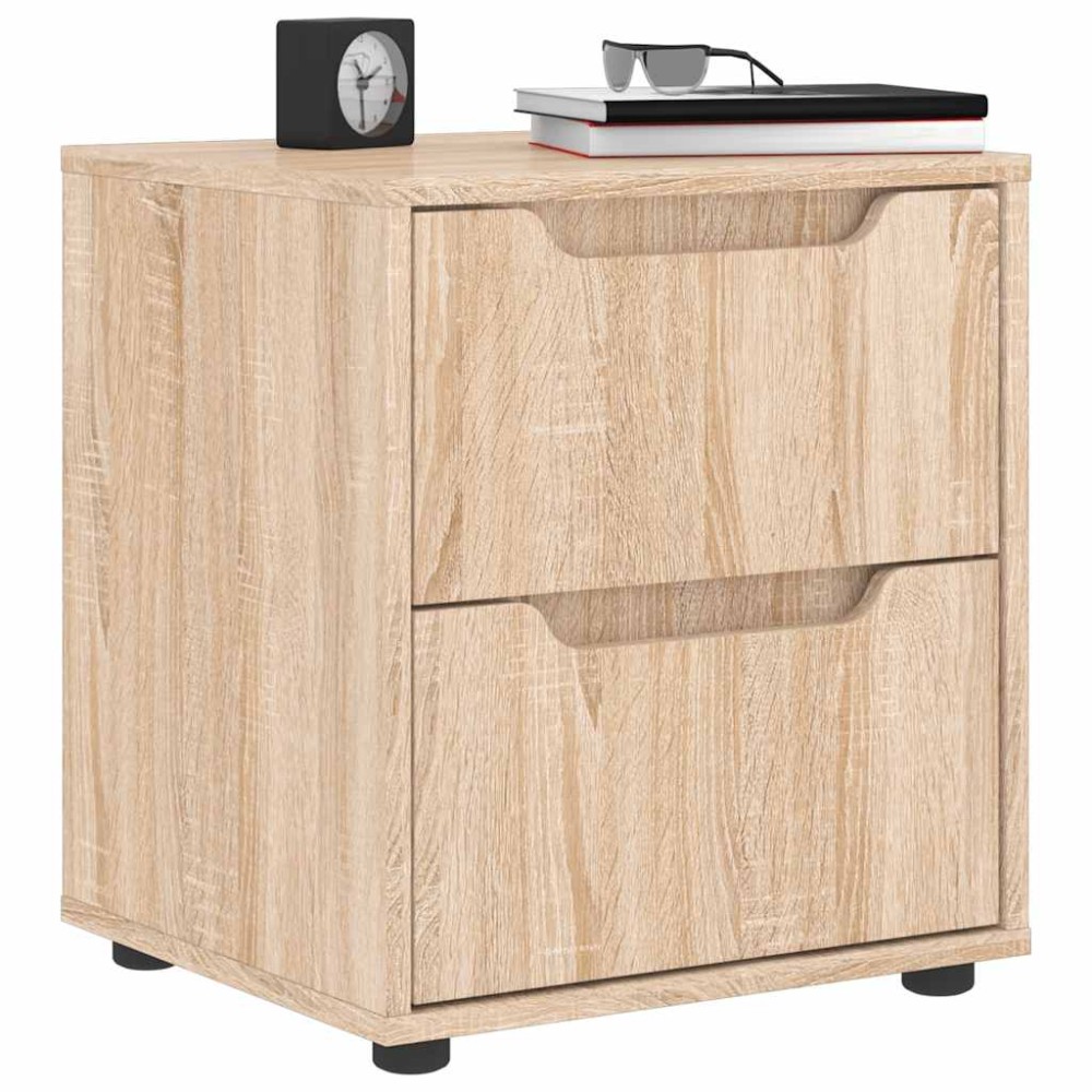 vidaXL Noptiera "VISNES" Stejar Sonoma 45x40x50 cm Lemn prelucrat