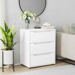vidaXL Bufetă „VISNES” alb 60x40x73 cm lemn prelucrat vidaXL Bufetă „VISNES” alb 60x40x73 cm lemn prelucrat