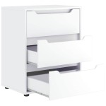 vidaXL Bufetă „VISNES” alb 60x40x73 cm lemn prelucrat vidaXL Bufetă „VISNES” alb 60x40x73 cm lemn prelucrat