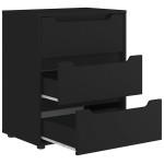 vidaXL Bufetă „VISNES” Negru 60x40x73 cm lemn prelucrat vidaXL Bufetă „VISNES” Negru 60x40x73 cm lemn prelucrat