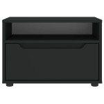 vidaXL Dulap TV „VISNES” Negru 60x40x38 cm lemn prelucrat