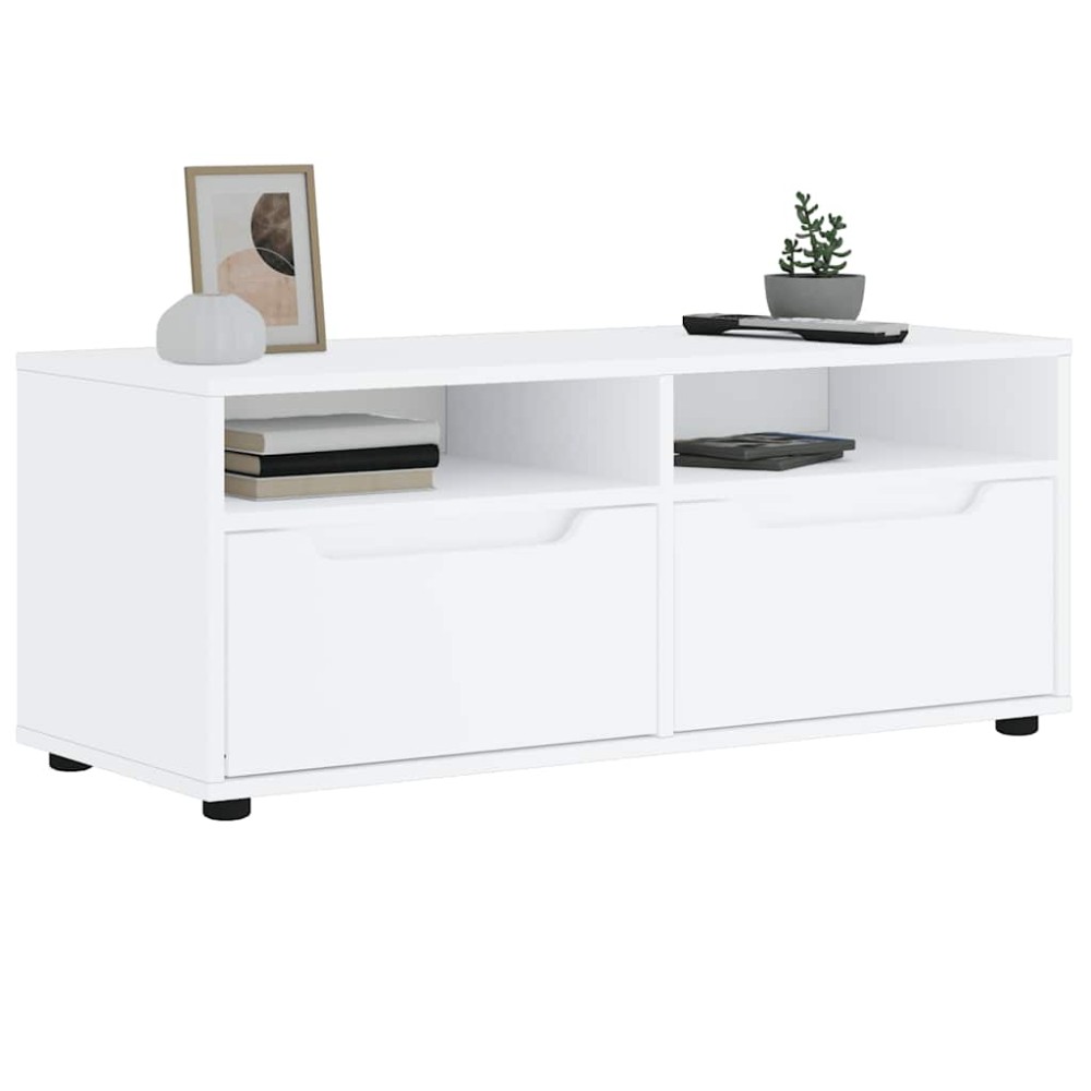 vidaXL Dulap TV "VISNES" alb 100x40x38 cm lemn de prelucrare