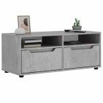vidaXL Dulap TV "VISNES" Beton Gri 100x40x38 cm Lemn prelucrat