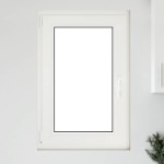 vidaXL Fereastra de subsol „RISOR” 60x80 cm Rabatabil DIN Stânga Alb