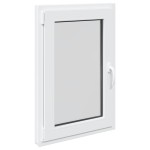 vidaXL Fereastra de subsol „RISOR” 60x80 cm Rabatabil DIN Stânga Alb