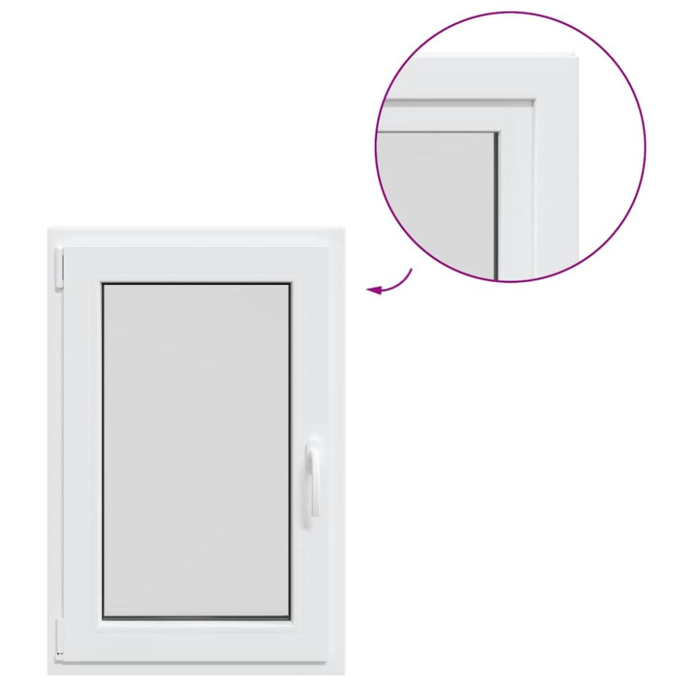 vidaXL Fereastră de subsol „RISOR” 60x100 cm oscilo-batantă DIN stânga, albă