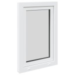 vidaXL Fereastră de subsol „RISOR” 60x100 cm oscilo-batantă DIN stânga, albă vidaXL Fereastră de subsol „RISOR” 60x100 cm oscilo-batantă DIN stânga, albă