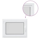 vidaXL Fereastra de subsol „RISOR” 80x60 cm Rabatabil DIN Stânga Alb