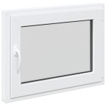 vidaXL Fereastră de subsol „RISOR” 80x70 cm oscilo-batantă DIN dreapta, albă vidaXL Fereastră de subsol „RISOR” 80x70 cm oscilo-batantă DIN dreapta, albă