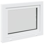 vidaXL Fereastră de subsol „RISOR” 80x70 cm oscilo-batantă DIN dreapta, albă vidaXL Fereastră de subsol „RISOR” 80x70 cm oscilo-batantă DIN dreapta, albă