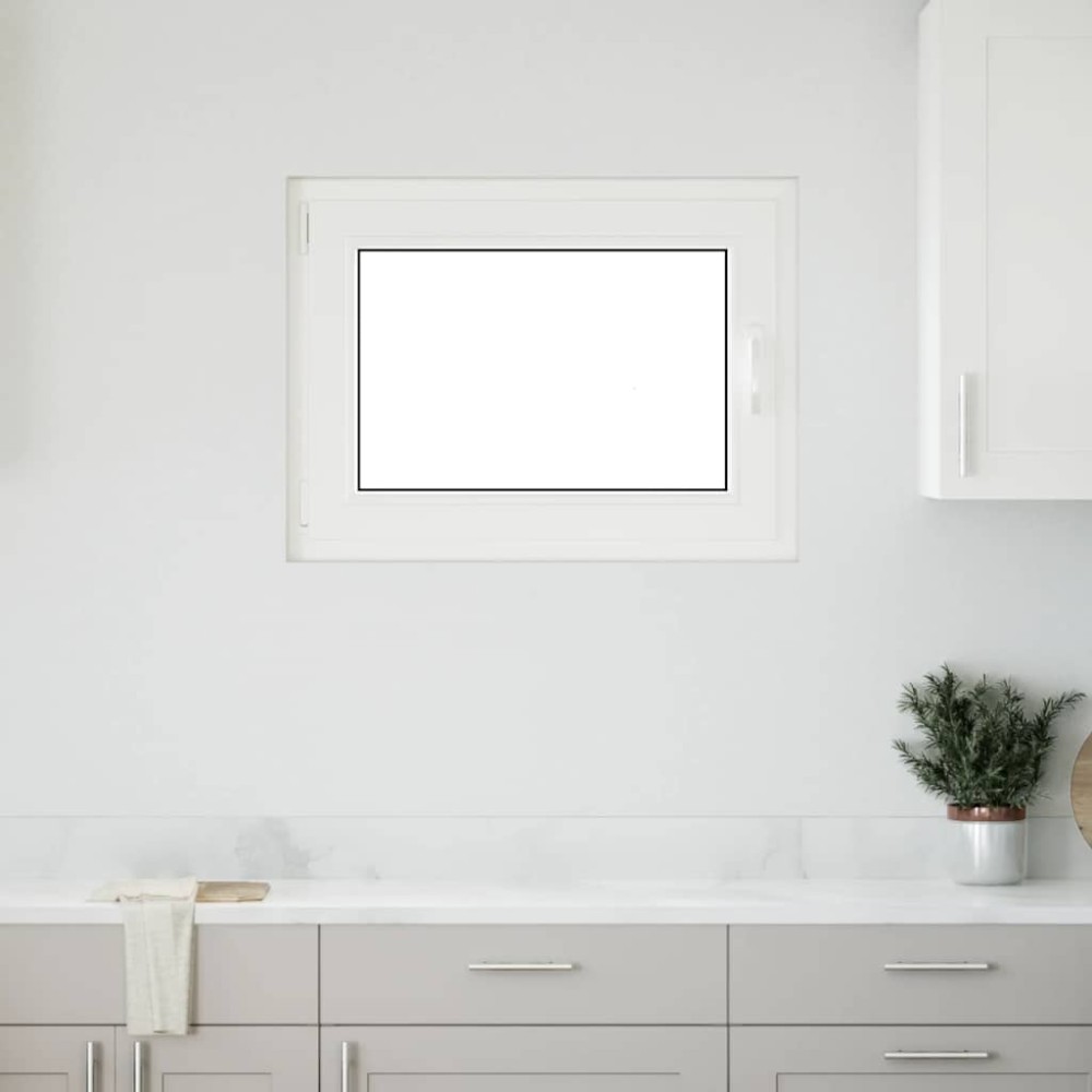 vidaXL Fereastră de subsol „RISOR” 80x70 cm oscilo-batantă DIN stânga, albă