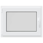 vidaXL Fereastră de subsol „RISOR” 80x70 cm oscilo-batantă DIN stânga, albă vidaXL Fereastră de subsol „RISOR” 80x70 cm oscilo-batantă DIN stânga, albă