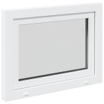 vidaXL Fereastră de subsol „RISOR” 80x70 cm oscilo-batantă DIN stânga, albă vidaXL Fereastră de subsol „RISOR” 80x70 cm oscilo-batantă DIN stânga, albă