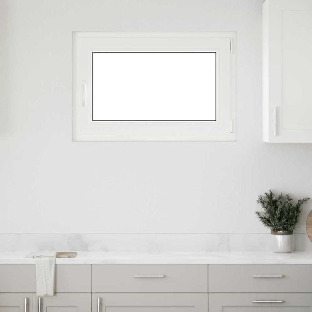 vidaXL Fereastră de subsol „RISOR” 90x50 cm oscilo-batantă DIN dreapta, albă