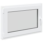 vidaXL Fereastră de subsol „RISOR” 90x50 cm oscilo-batantă DIN stânga, albă vidaXL Fereastră de subsol „RISOR” 90x50 cm oscilo-batantă DIN stânga, albă