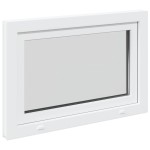 vidaXL Fereastră de subsol „RISOR” 90x70 cm oscilo-batantă DIN stânga, albă vidaXL Fereastră de subsol „RISOR” 90x70 cm oscilo-batantă DIN stânga, albă