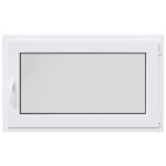 vidaXL Fereastră de subsol „RISOR” 100x60 cm oscilo-batantă DIN dreapta, albă