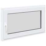 vidaXL Fereastră de subsol „RISOR” 100x70 cm oscilo-batantă DIN dreapta, albă vidaXL Fereastră de subsol „RISOR” 100x70 cm oscilo-batantă DIN dreapta, albă