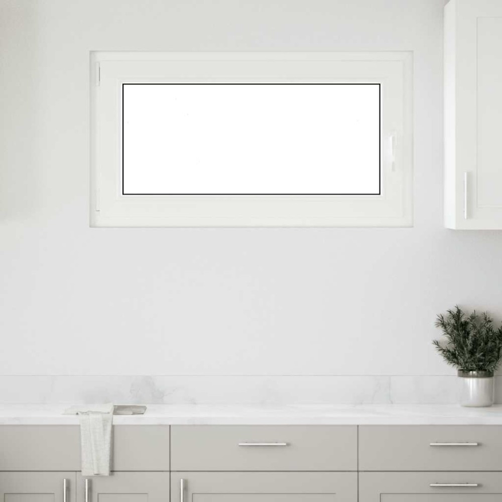 vidaXL Fereastră de subsol „RISOR” 110x70 cm oscilo-batantă DIN stânga, albă