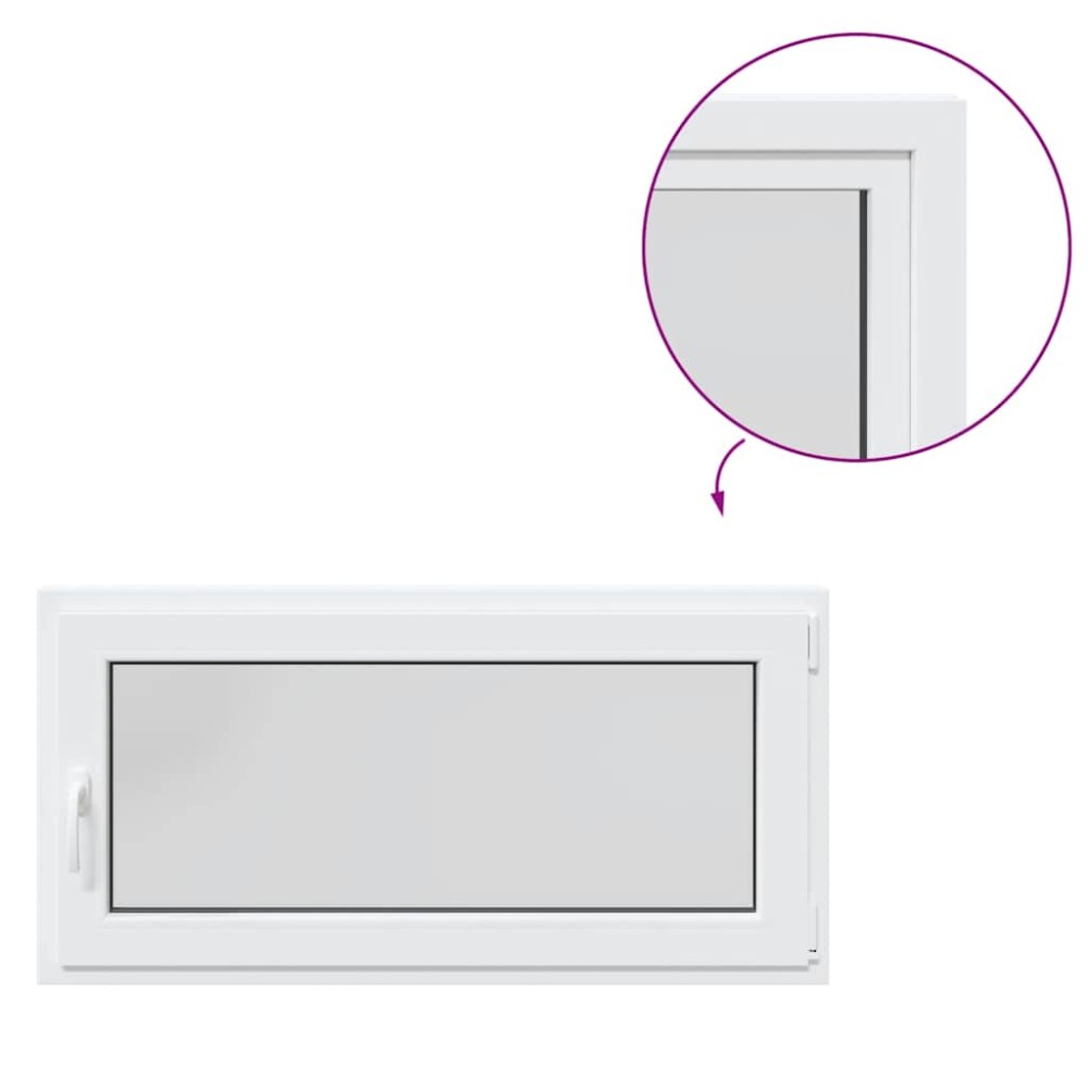 vidaXL Fereastră de subsol RISOR 120x60 cm Pt&Turn DIN dreapta alb