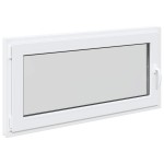 vidaXL Fereastra de subsol RISOR 120x60 cm Pt&Turn DIN stânga alb