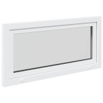 vidaXL Fereastra de subsol RISOR 120x60 cm Pt&Turn DIN stânga alb