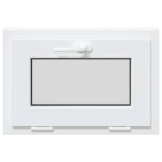 vidaXL Fereastră de subsol „RISOR” 60x40 cm înclinată 2 geamuri albe