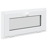 vidaXL Fereastră de subsol RISOR 80x40 cm înclinată 2 geamuri albe