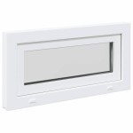vidaXL Fereastră de subsol RISOR 80x40 cm înclinată 2 geamuri albe