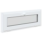 vidaXL Fereastră de subsol RISOR 100x40 cm înclinat 2 geam alb vidaXL Fereastră de subsol RISOR 100x40 cm înclinat 2 geam alb
