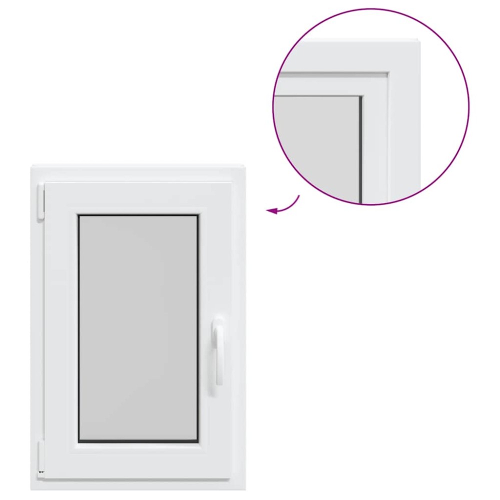 vidaXL Fereastră de subsol „RISOR” 50x75 cm oscilo-batantă DIN stânga, albă