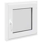 vidaXL Fereastra de subsol „RISOR” 60x60 cm Pt&Turn DIN Dreapta Alb