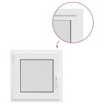 vidaXL Fereastra de subsol „RISOR” 60x60 cm Rabatabil DIN Stânga Alb