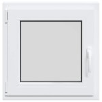vidaXL Fereastra de subsol „RISOR” 60x60 cm Rabatabil DIN Stânga Alb