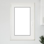 vidaXL Fereastra de subsol „RISOR” 60x80 cm Rabatabil DIN Stânga Alb