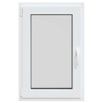 vidaXL Fereastra de subsol „RISOR” 60x80 cm Rabatabil DIN Stânga Alb