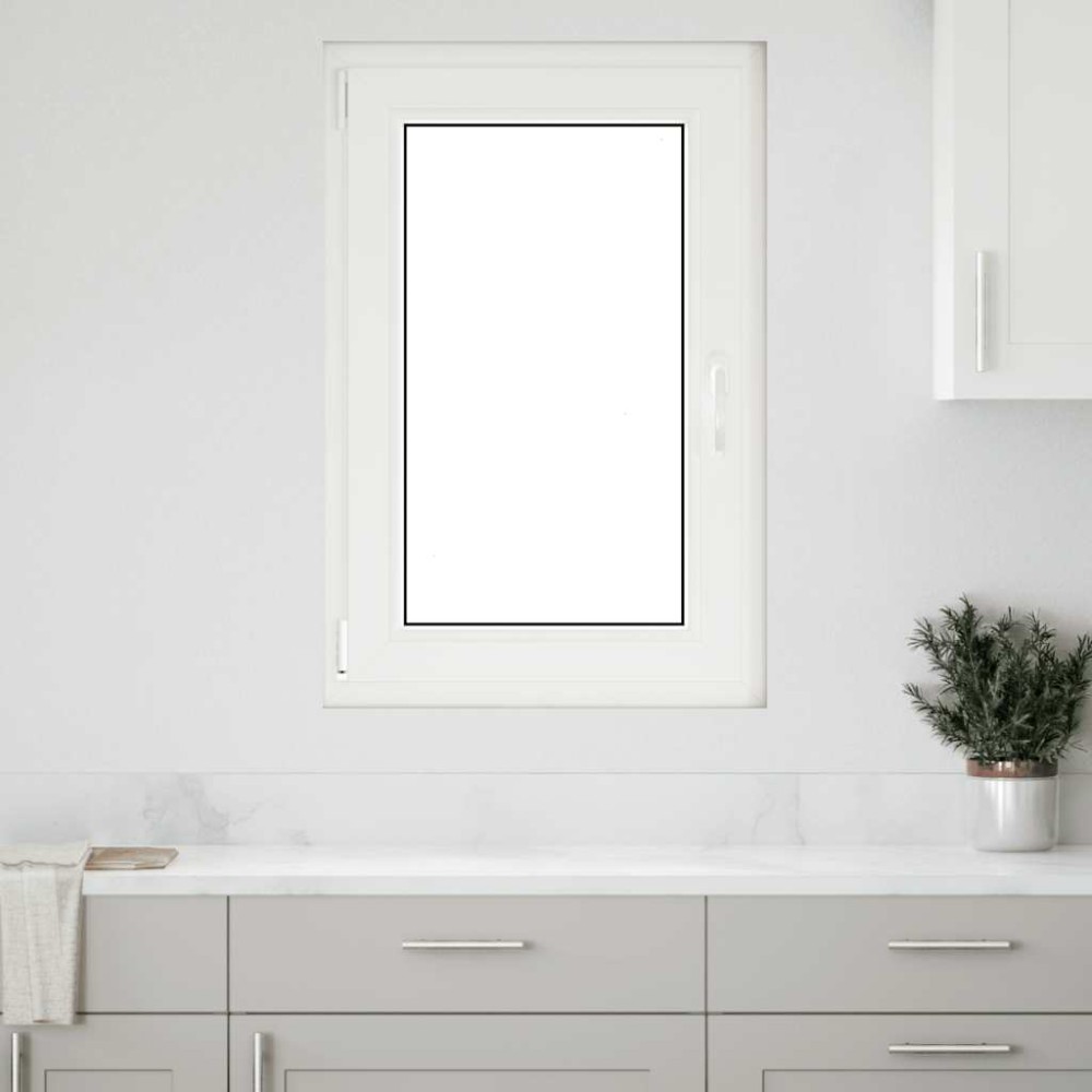 vidaXL Fereastra de subsol „RISOR” 60x90 cm Rabatabil DIN Stânga Alb
