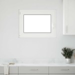 vidaXL Fereastră de subsol „RISOR” 80x50 cm oscilo-batantă DIN stânga, albă vidaXL Fereastră de subsol „RISOR” 80x50 cm oscilo-batantă DIN stânga, albă