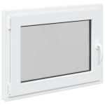 vidaXL Fereastră de subsol „RISOR” 80x50 cm oscilo-batantă DIN stânga, albă vidaXL Fereastră de subsol „RISOR” 80x50 cm oscilo-batantă DIN stânga, albă