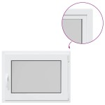 vidaXL Fereastra de subsol „RISOR” 80x60 cm Pt&Turn DIN Dreapta Alb