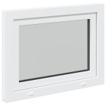 vidaXL Fereastră de subsol „RISOR” 80x70 cm oscilo-batantă DIN dreapta, albă vidaXL Fereastră de subsol „RISOR” 80x70 cm oscilo-batantă DIN dreapta, albă