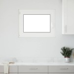 vidaXL Fereastră de subsol „RISOR” 80x70 cm oscilo-batantă DIN stânga, albă vidaXL Fereastră de subsol „RISOR” 80x70 cm oscilo-batantă DIN stânga, albă
