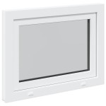 vidaXL Fereastră de subsol „RISOR” 80x70 cm oscilo-batantă DIN stânga, albă vidaXL Fereastră de subsol „RISOR” 80x70 cm oscilo-batantă DIN stânga, albă